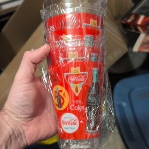 Coca Cola Red Retro Plastic Party Cups - Pack of 4